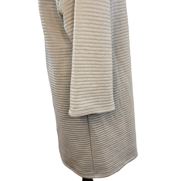 ZARA Size S Dress NEW Mock Turtleneck Ribbed Olive Green Soft Tunic Minamalist - Picture 12 of 15